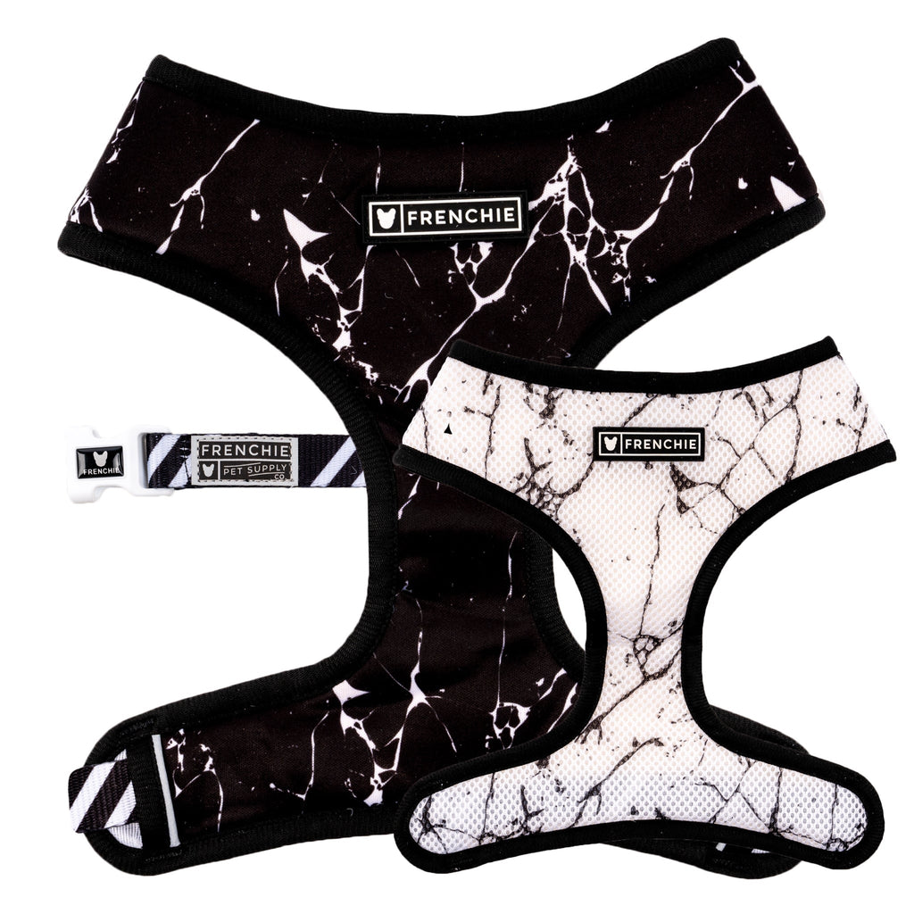 Frenchie Duo Reversible Harness - Black Marble
