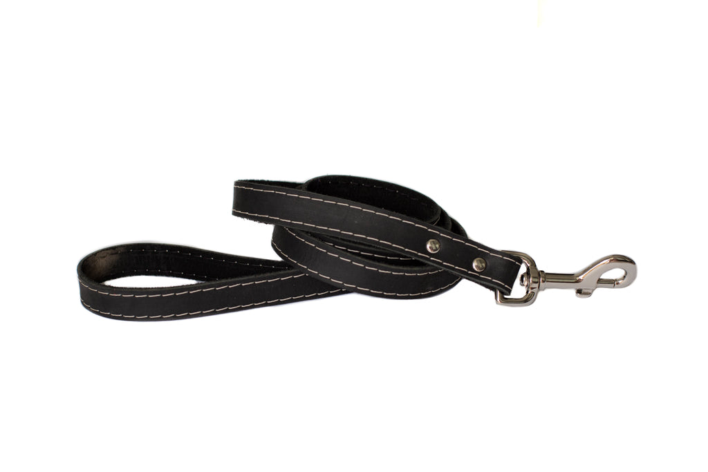 Pro Line Hunting Midnight Black Leather Leash