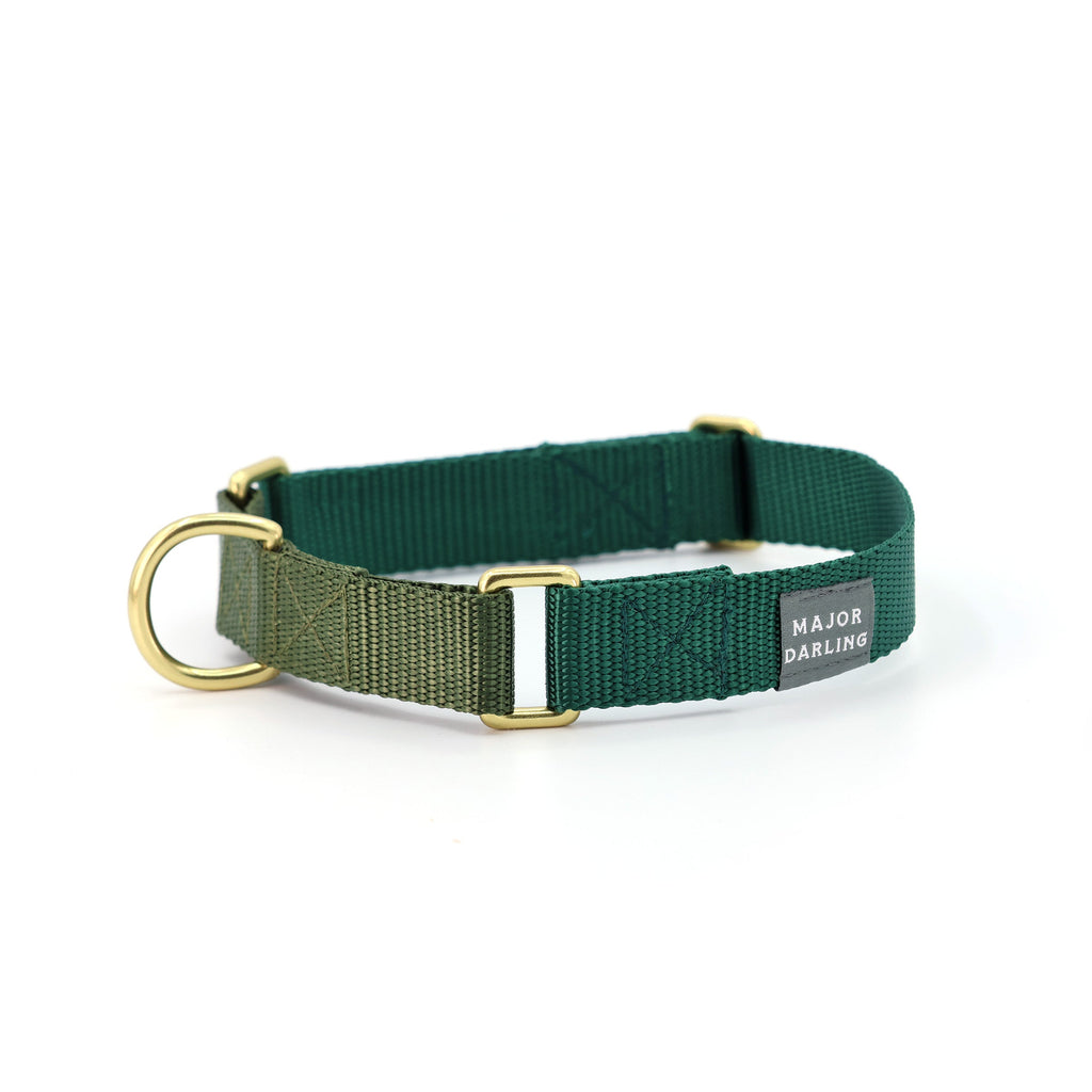 martingale collar / forest + olive