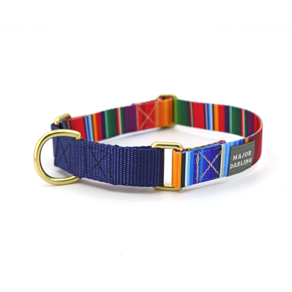 martingale collar / serape + navy