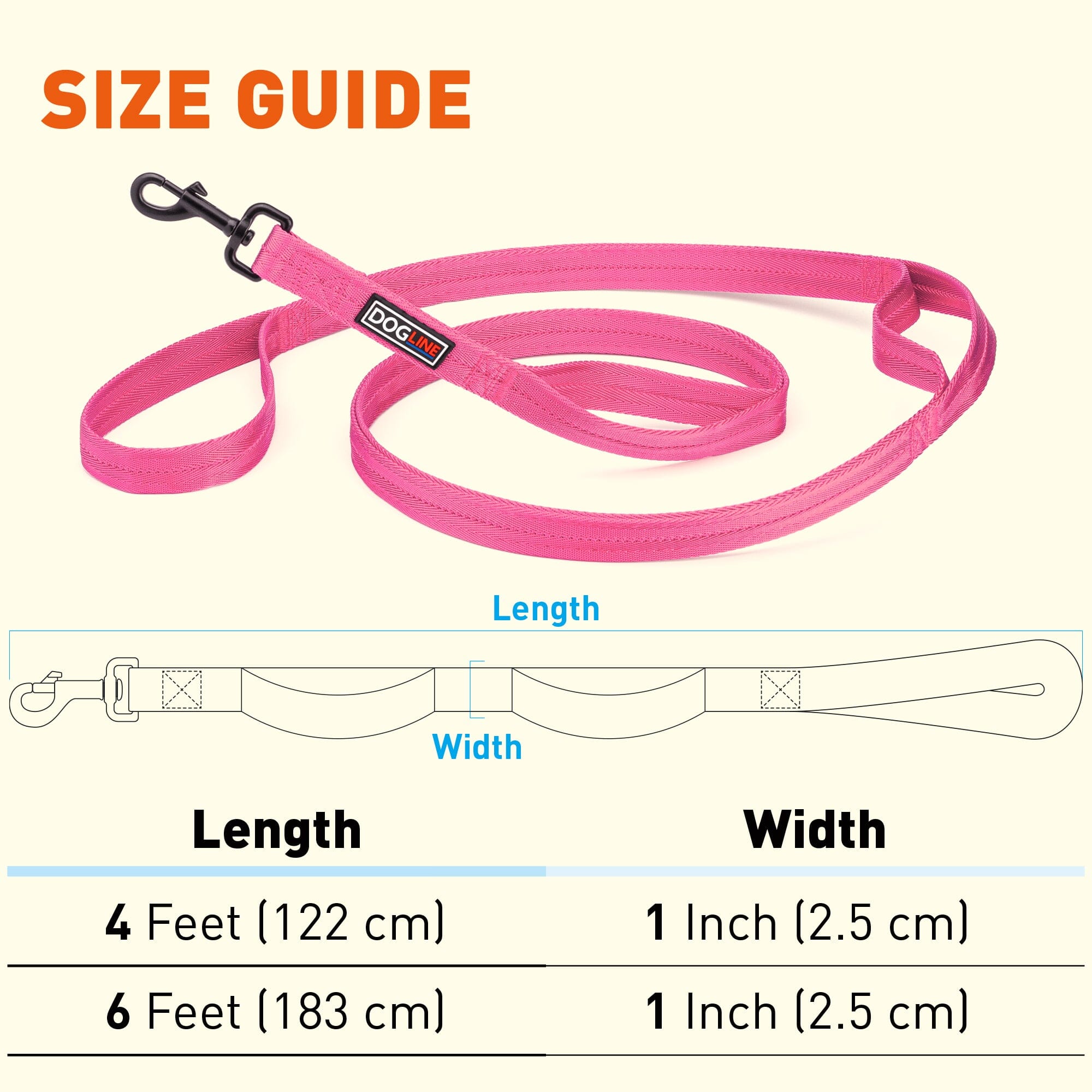 Nylon Multi-Handle Flat Dog Leash