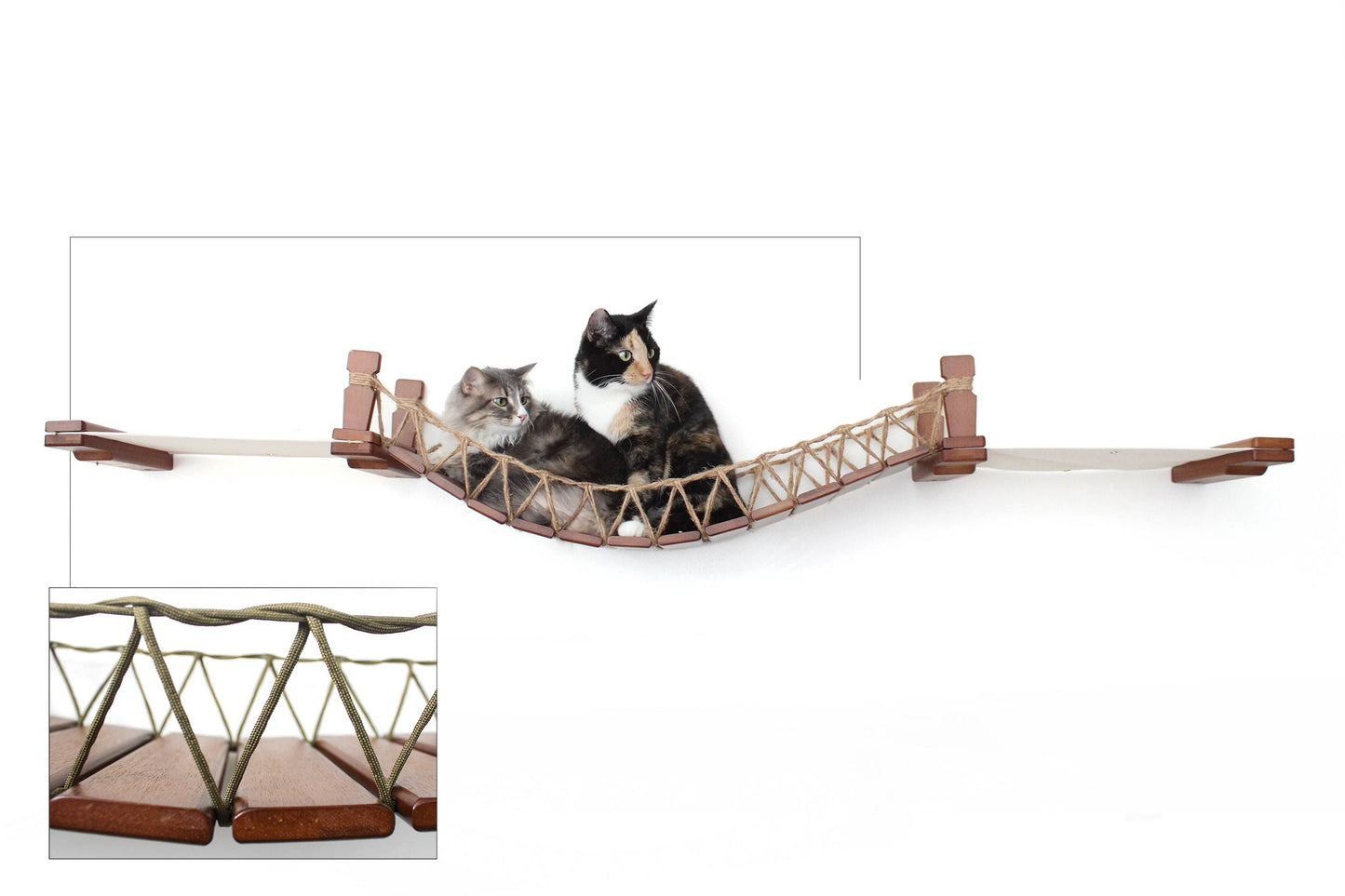 Double Cat Hammock and Climbing Bridge Combo