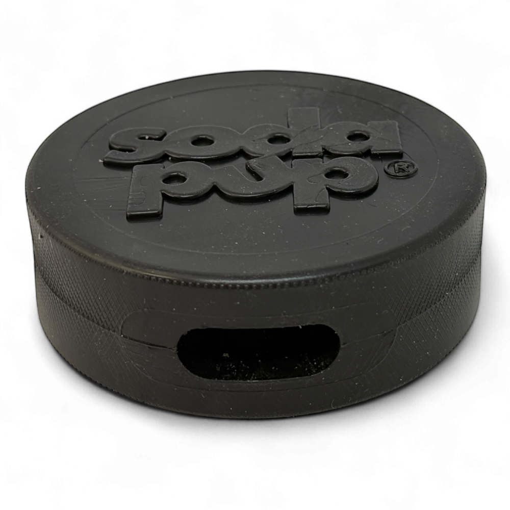 Hockey Puck Durable PUP-X Rubber Treat Holder and Chew Toy
