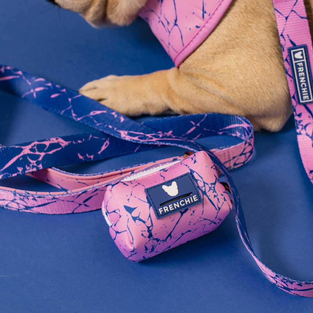 Frenchie Comfort Leash - Pink Marble