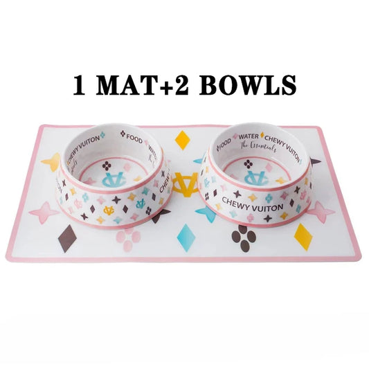 Luxury Dog Bowl and Placemat - Love My Pet