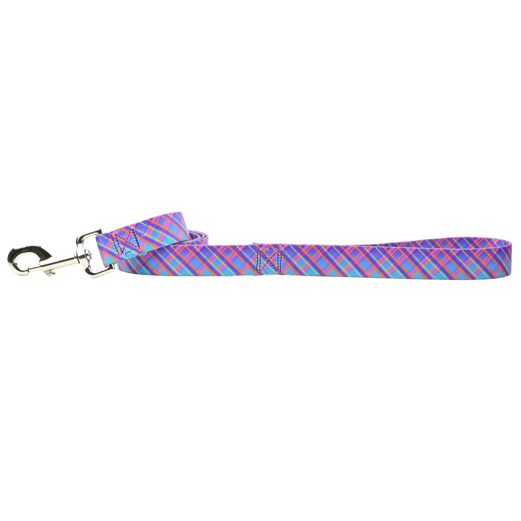 Twilight Glow Blue Plaid Dog Leash – EarthStyle