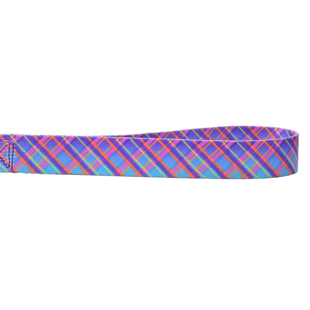 Twilight Glow Blue Plaid Dog Leash – EarthStyle