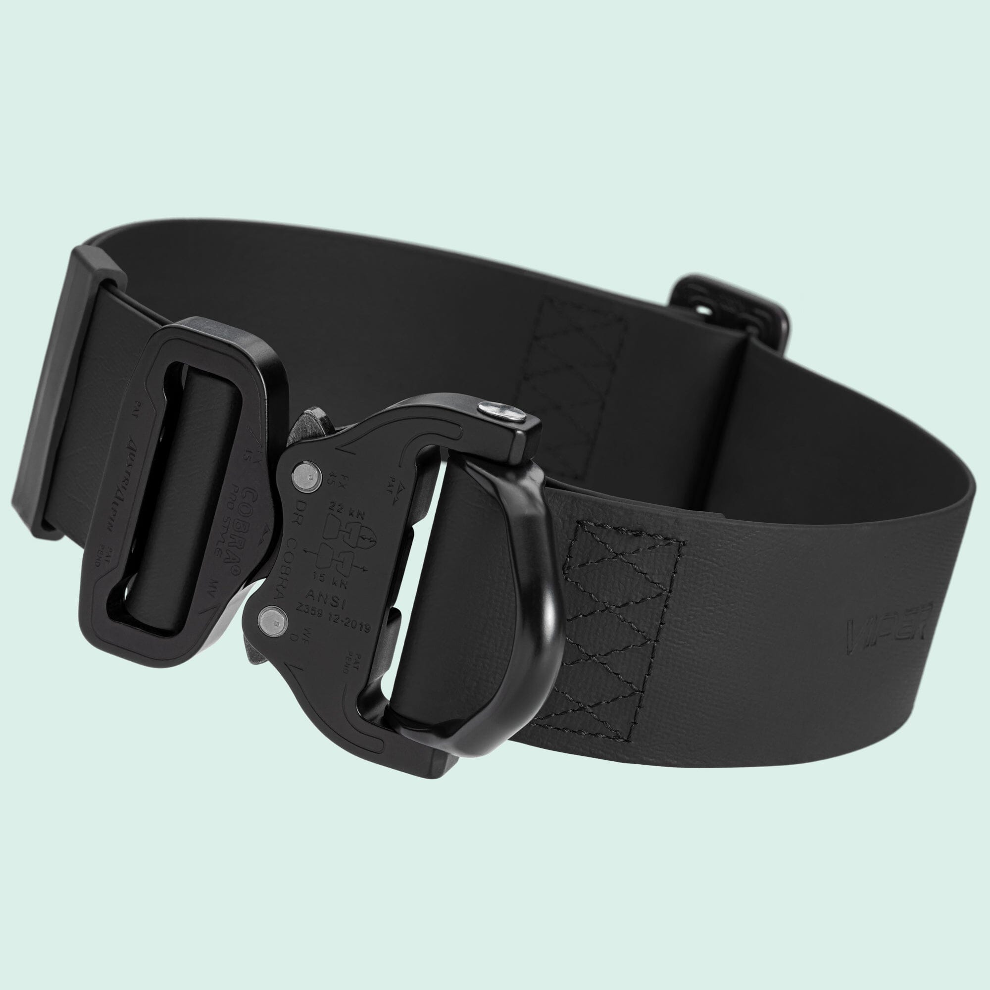 Viper BioThane Tactical Dog Collar with Cobra Buckle, 1.75" Wide