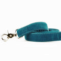 Teal Velvet Dog Leash