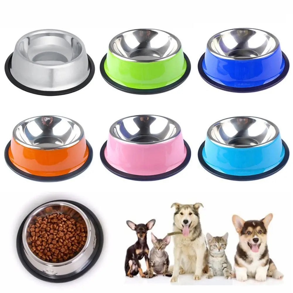 Non-Slip Stainless Steel Pet Dishes - Love My Pet