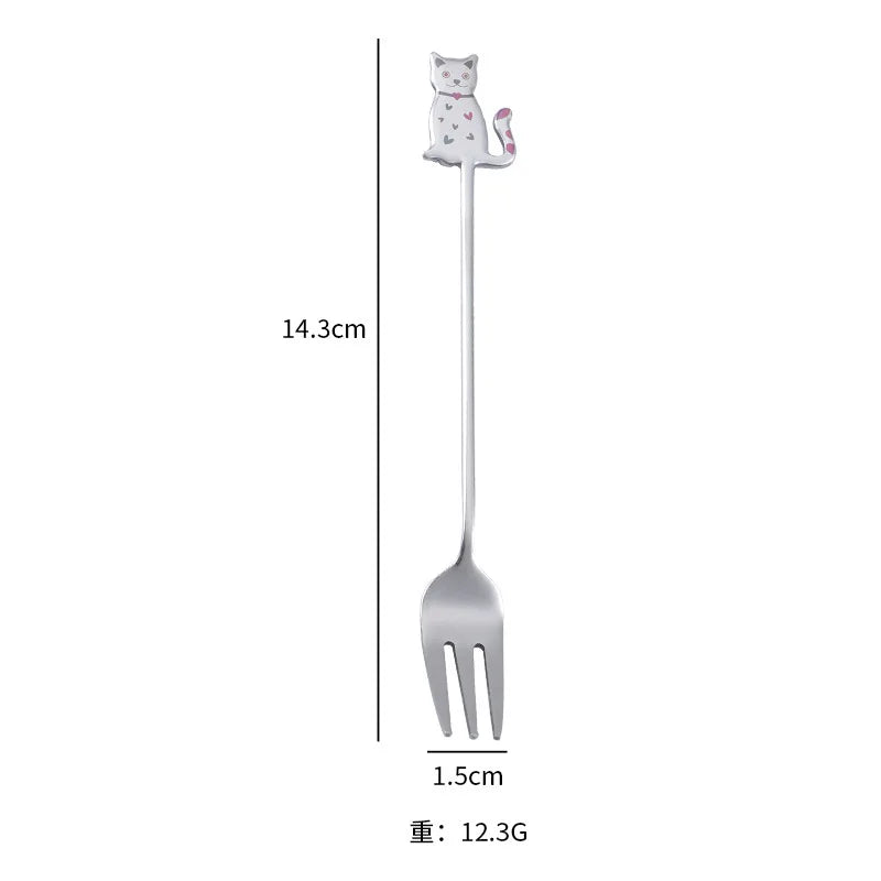 Cute Stainless Steel Cat Shape Teaspoon