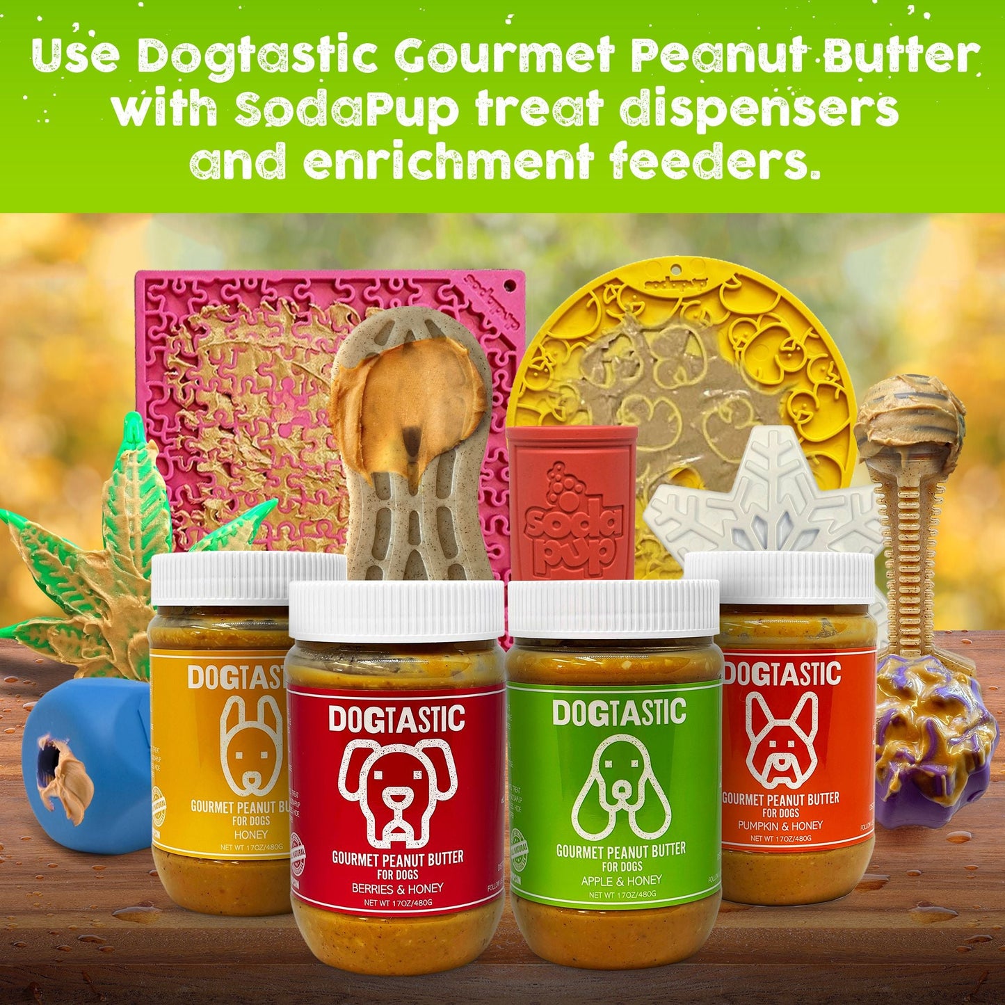 Dogtastic Gourmet Peanut Butter for Dogs - Flax Seed - 25% off