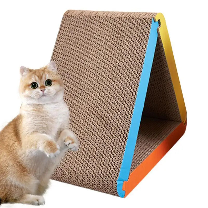 Cat Scratcher Foldable Triangle Cat Scratching Board 6 Usable Sides