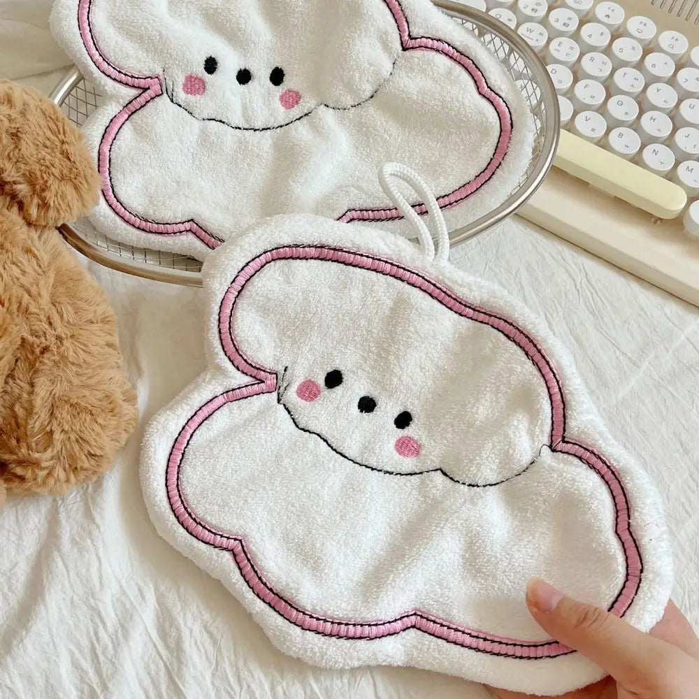 Cute Double-thickness Dog Hand Towels 2Pcs