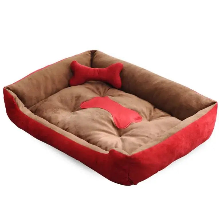 Pet Bed Soft Fleece Bone Design