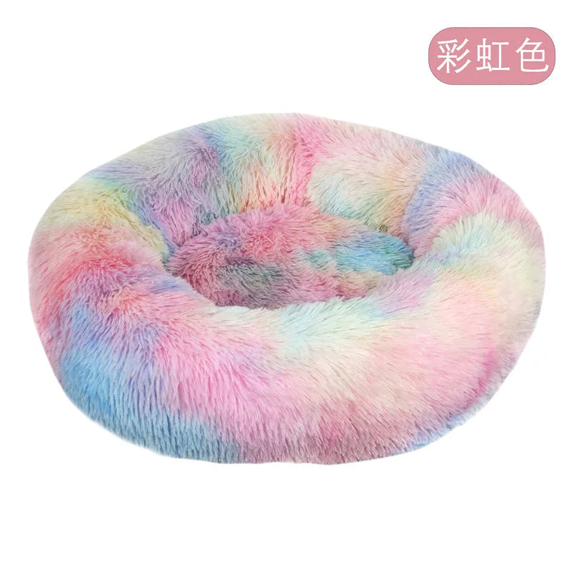 Dog or Cat Plush Round Pet Bed - Love My Pet