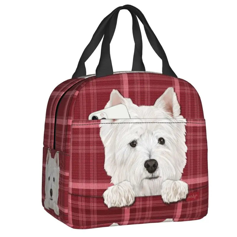 West Highland White Terrier Dog Thermal Insulated Lunch Bag