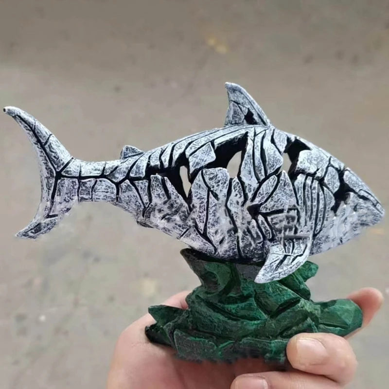 Resin Shark Statue Sculpture for Fish Tank