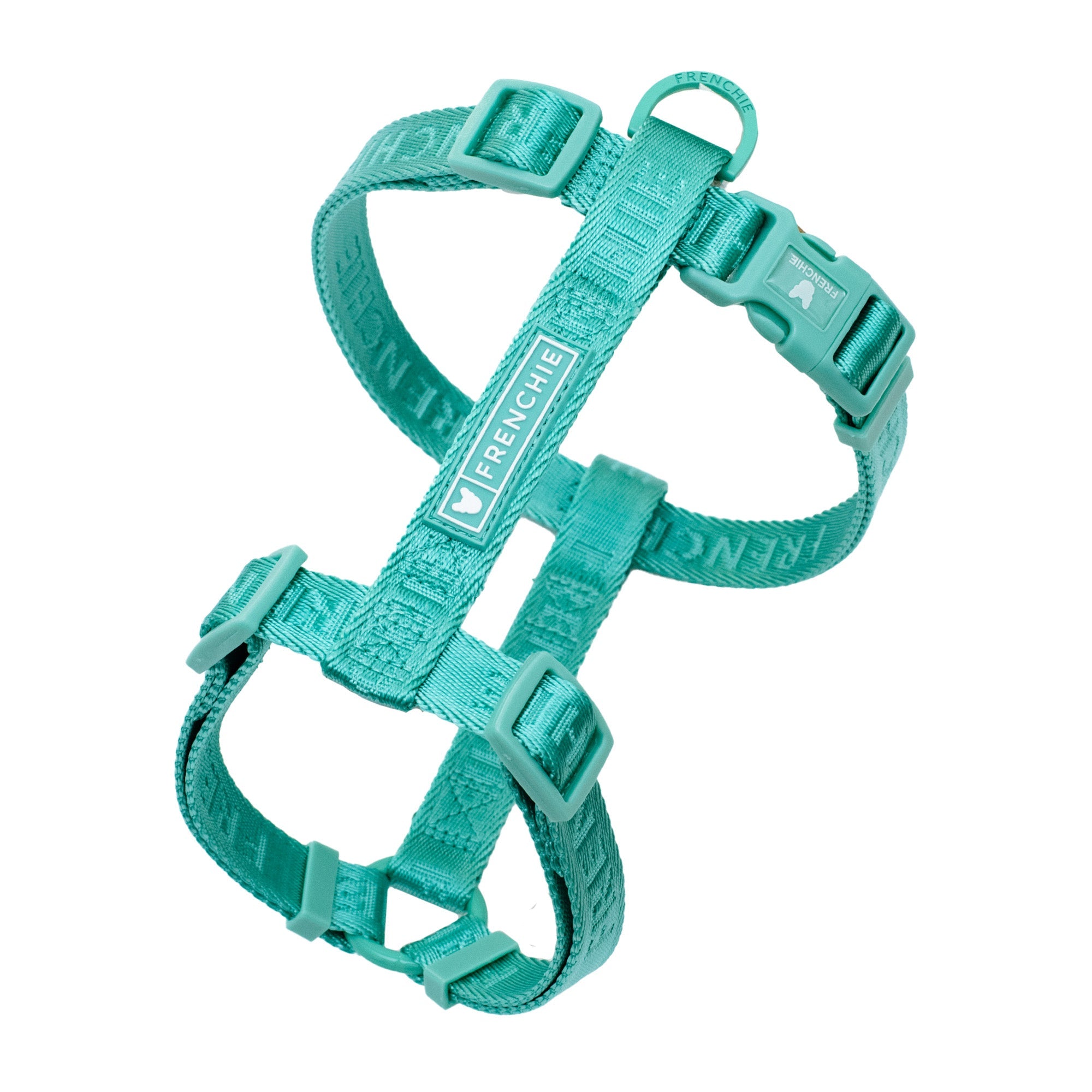 Frenchie Strap Harness - Solid Aqua