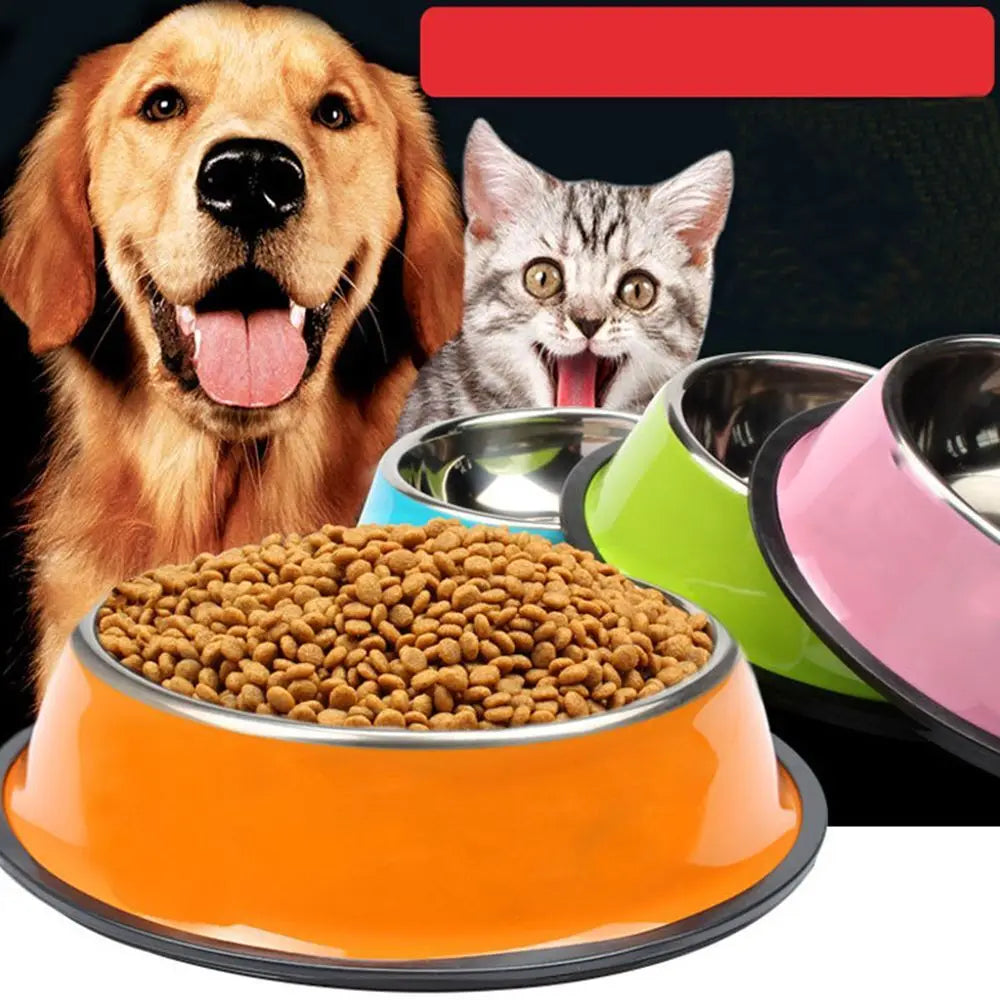 Non-Slip Stainless Steel Pet Dishes - Love My Pet