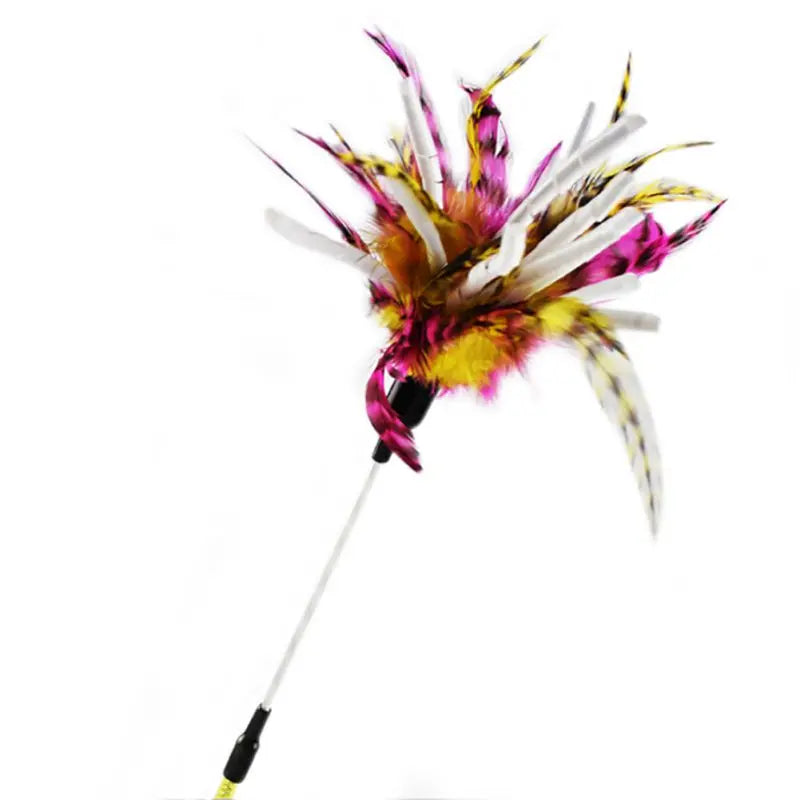 Cat Wand Toy Feather Teaser Stick