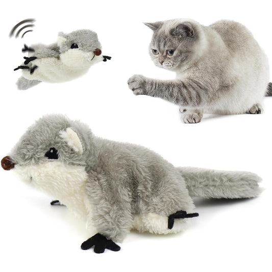 Cat Catnip Toys Flapping Squirrel, Rechargeable