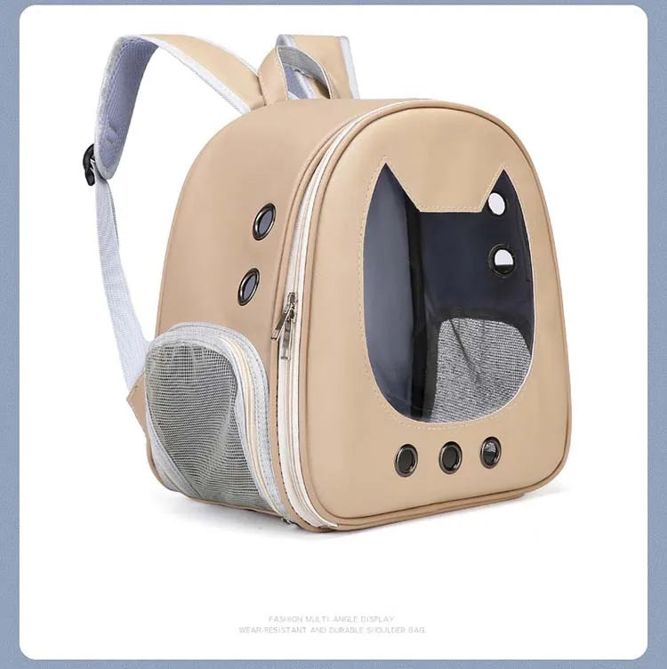 Portable Pet Carrier and Travel Outdoor Backpack Breathable with Padded Shoulders