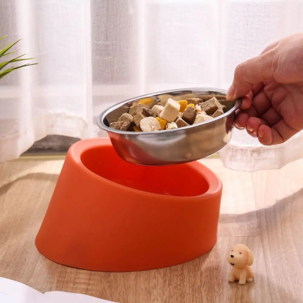 Anti Overturning Large Capacity Neck Protection Stainless Steel Pet Bowl - Love My Pet