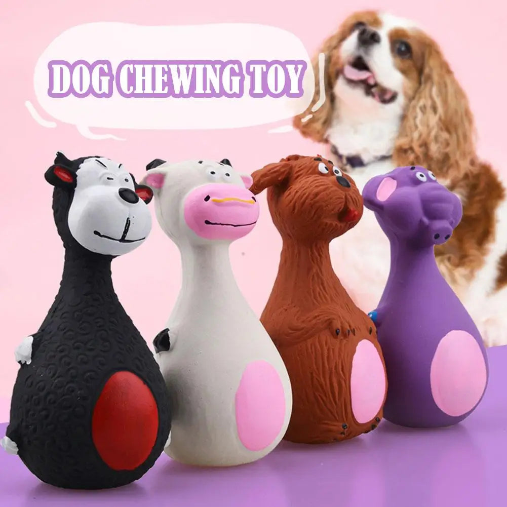 Squeaky Latex Dog Toys Elephant, Cow, Dog