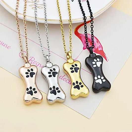 Paw Print Pet Urn Necklace