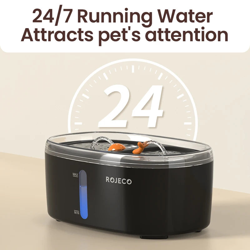 Automatic Pet Water Fountain, Dual bowls And Wireless