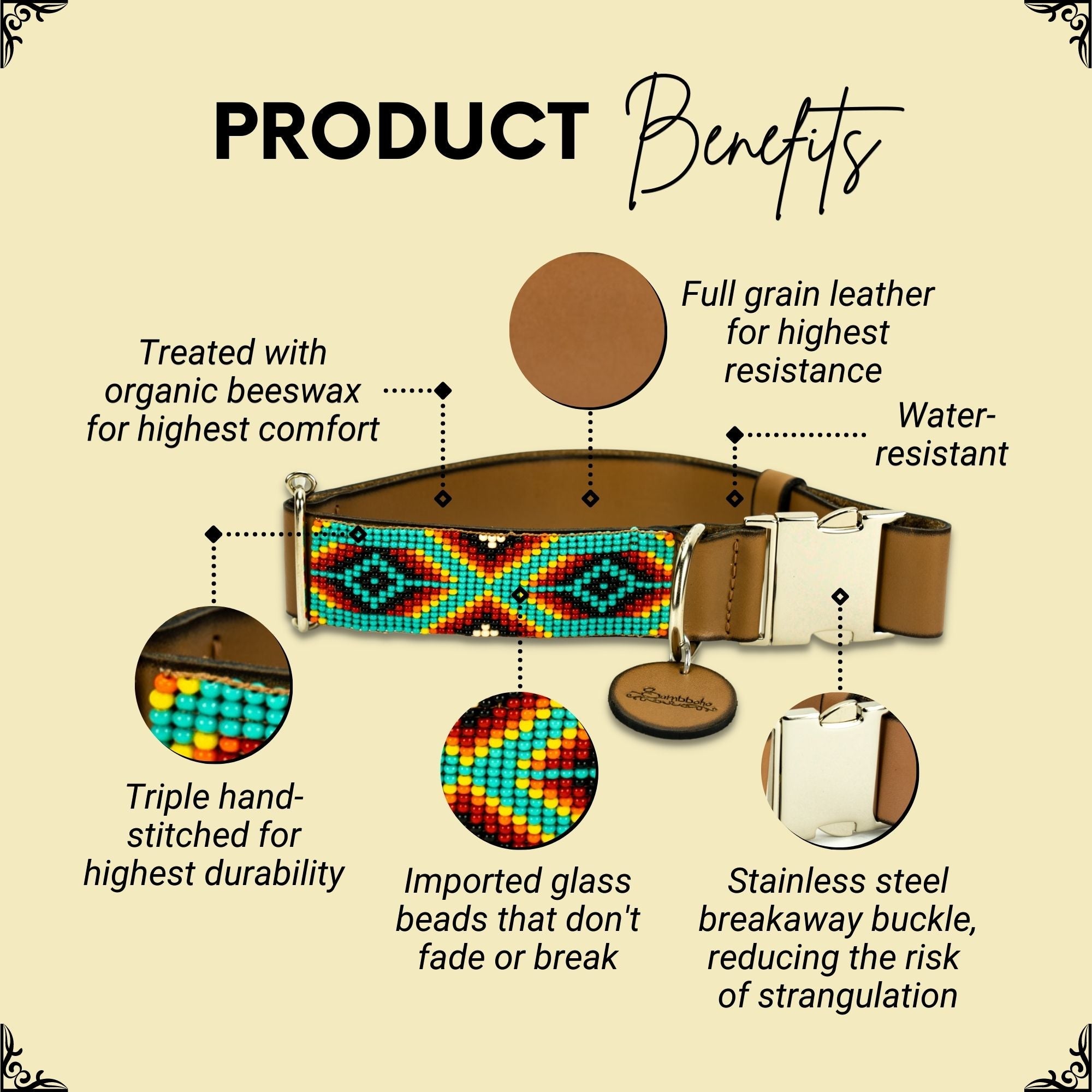 Bahamas dog collar (quick release)