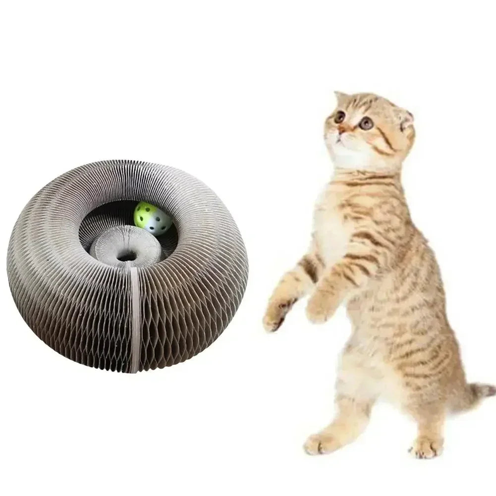 Foldable Cat Scratch Board with Ball - Love My Pet