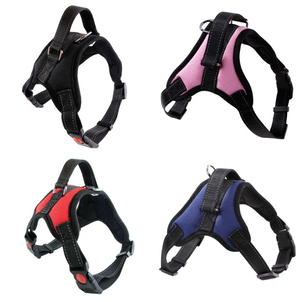 Anti Pull Breathable Pet Chest Strap Adjustable Nylon Walking Harness