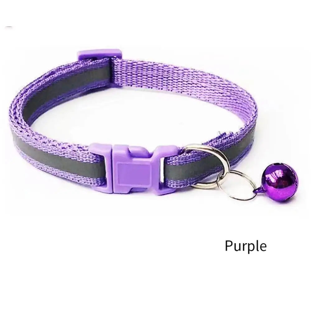 Reflective Pet Collars With Bells And Adjustable