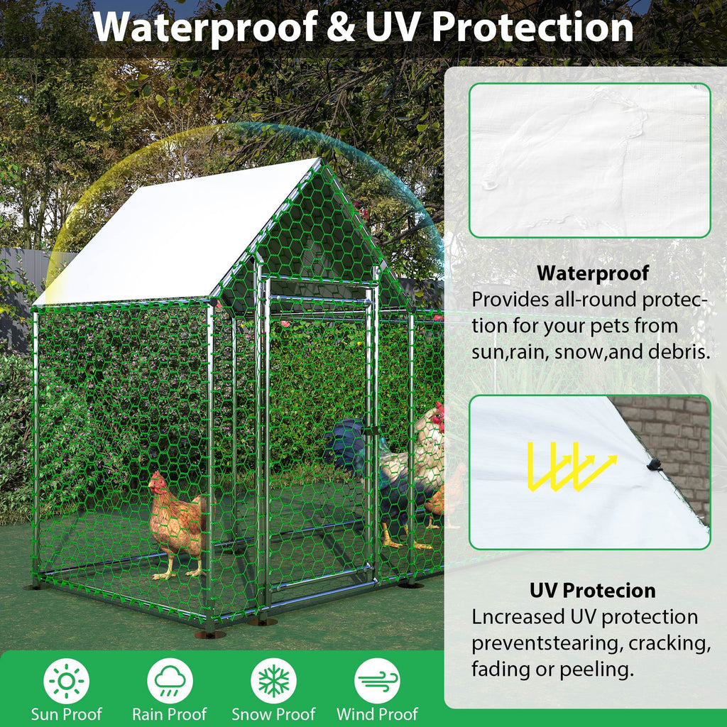 Metal Chicken Enclosure with Cover