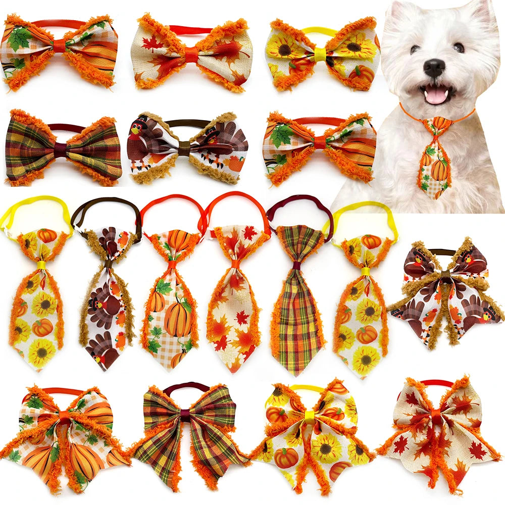 30 and 50pcs Fall Pet Product Dog Bowtie Necktie - Love My Pet