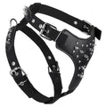 Leather + Nylon Spiked Dog Harness