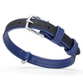 Soft Leather Dual-Color Flat Dog Collar