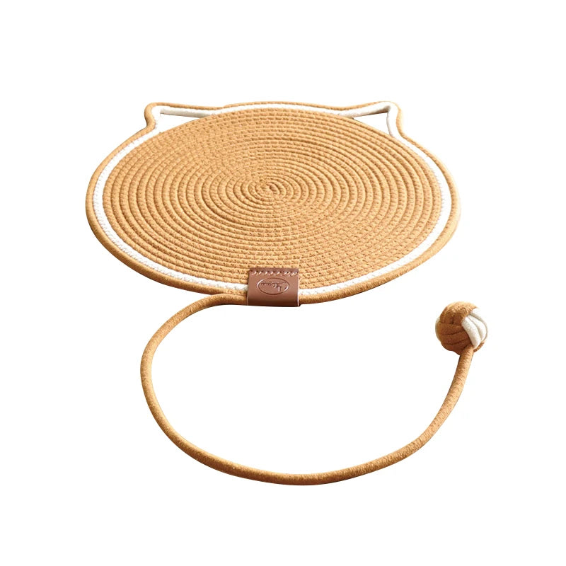 Cat shaped Scratcher Mat with Cotton Rope - Love My Pet