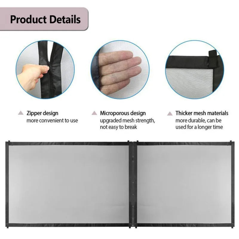 Pet Safety Gate Breathable Mesh Enclosure