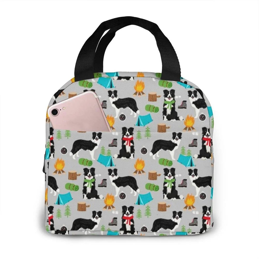 Border Collie Insulated Lunch Bag Many Designs