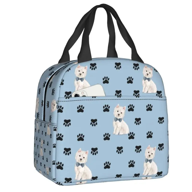 West Highland White Terrier Dog Thermal Insulated Lunch Bag