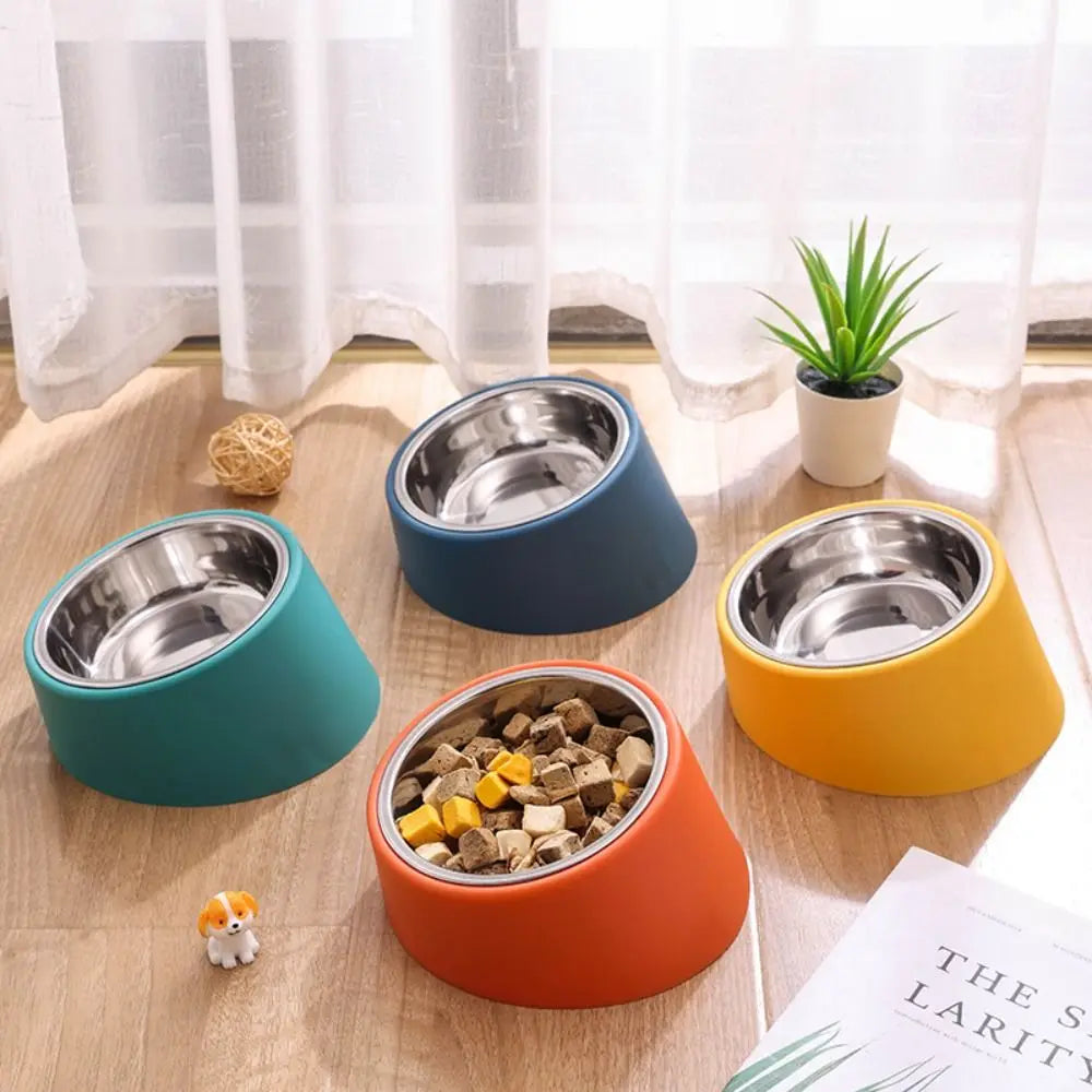 Anti Overturning Large Capacity Neck Protection Stainless Steel Pet Bowl - Love My Pet