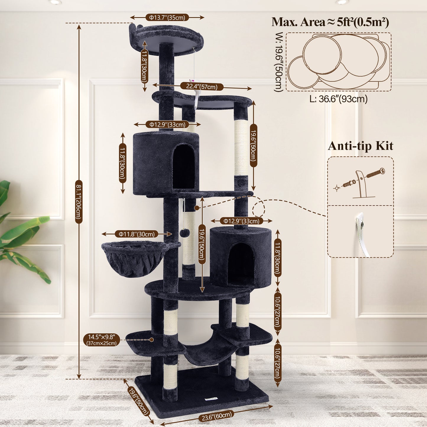 81 Inch Cat Climbing Tower