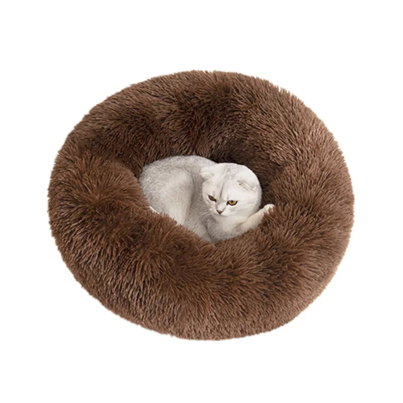 Dog or Cat Plush Round Pet Bed - Love My Pet