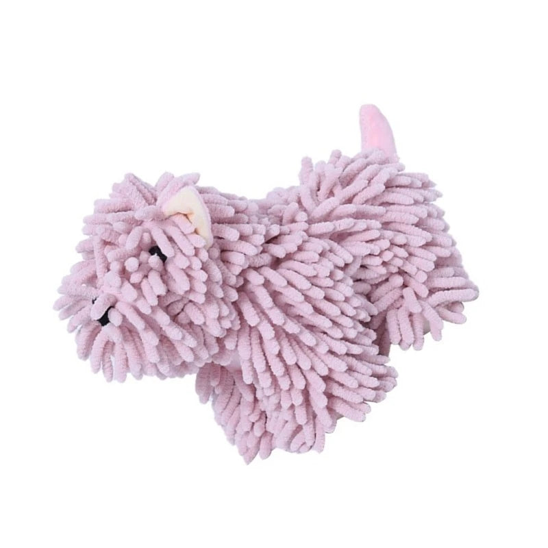 Cartoon Dog Chenille Kitchen and Bathroom Multifunctional Plush Wiping Toy