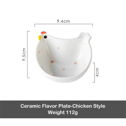 Ceramic Dipping Bowl, Cute Animal Shapes