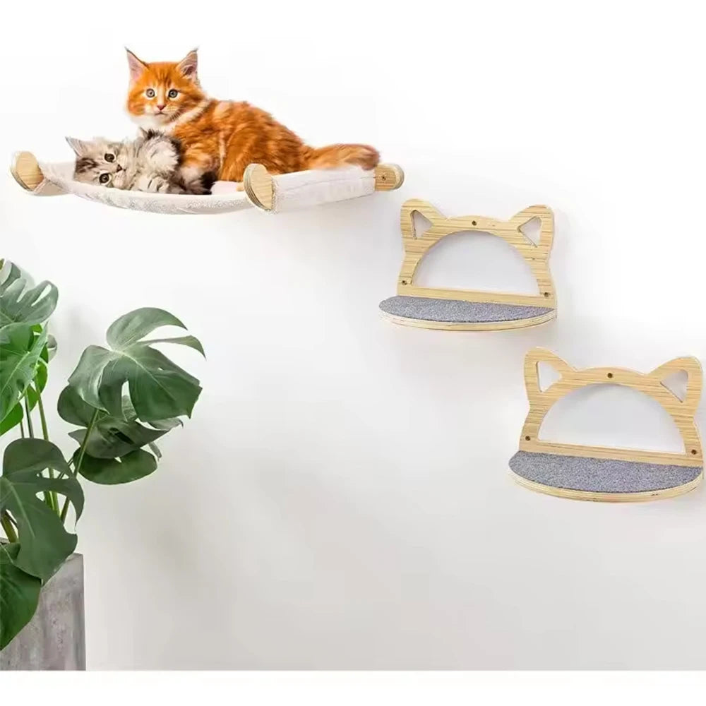 Cat Climbing Wall  Four-step Stair Scratching Post