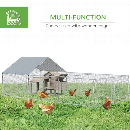 Large Metal Chicken Enclosure With Waterproof And UV Cover